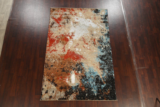 Contemporary Abstract Oriental Rug 6x9