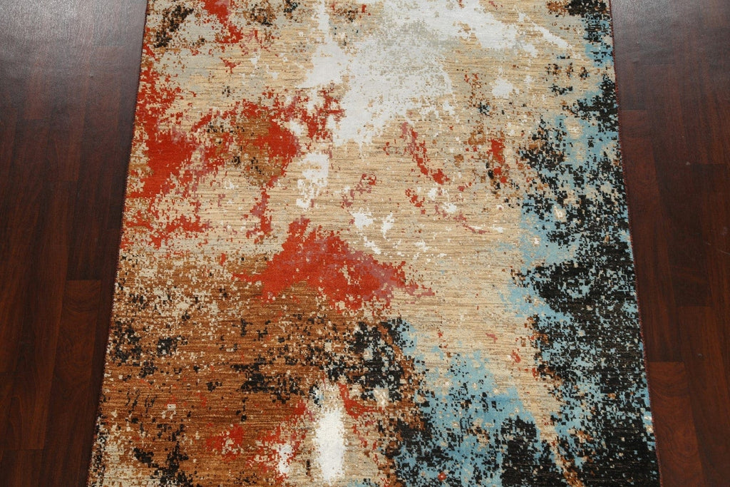 Contemporary Abstract Oriental Rug 6x9