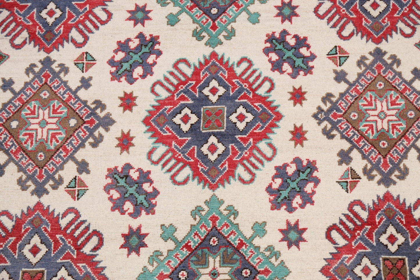 Geometric Kazak Oriental Area Rug 5x7