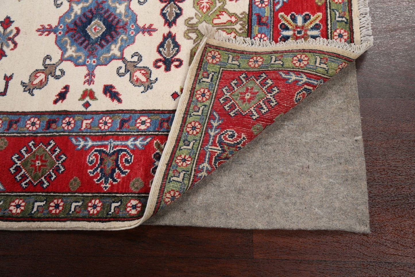 Vegetable Dye Kazak Oriental Area Rug 5x7