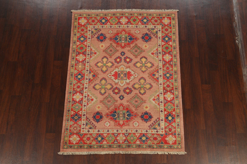 Geometric Kazak Oriental Area Rug 5x7