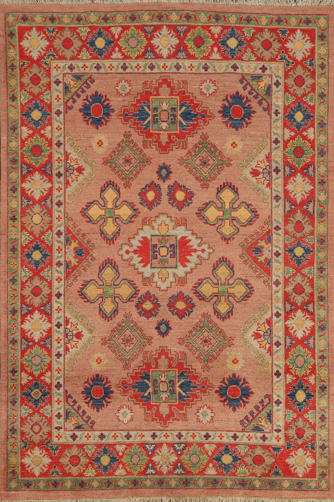 Geometric Kazak Oriental Area Rug 5x7