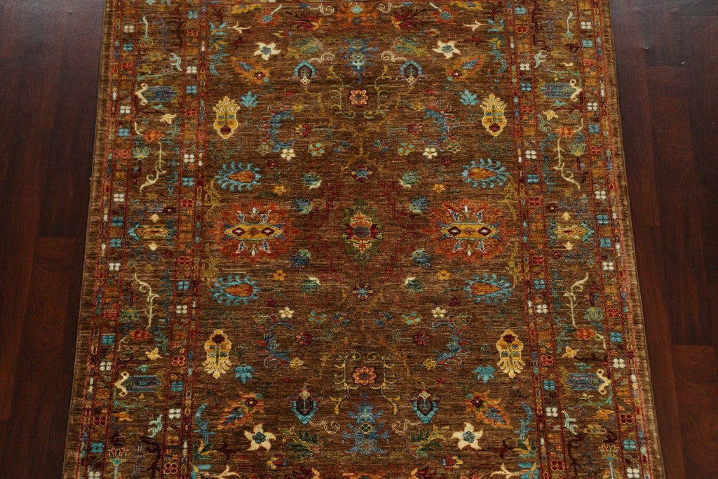 Vegetable Dye All-Over Floral Ziegler Oriental Area Rug 6x8