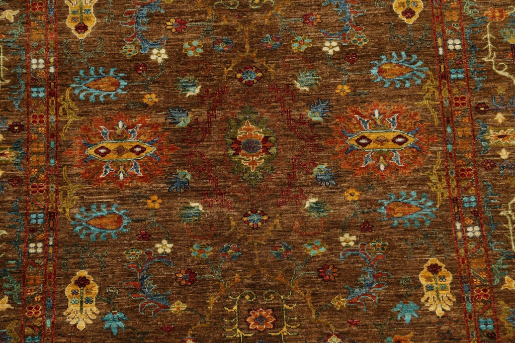 Vegetable Dye All-Over Floral Ziegler Oriental Area Rug 6x8