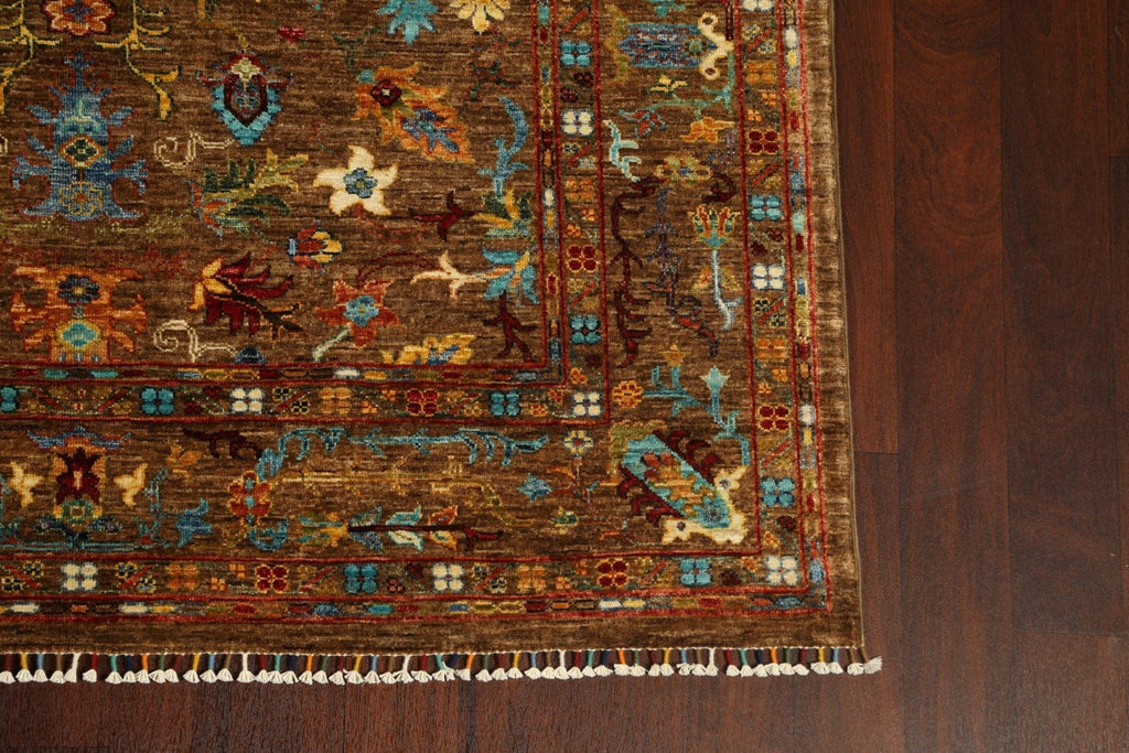 Vegetable Dye All-Over Floral Ziegler Oriental Area Rug 6x8