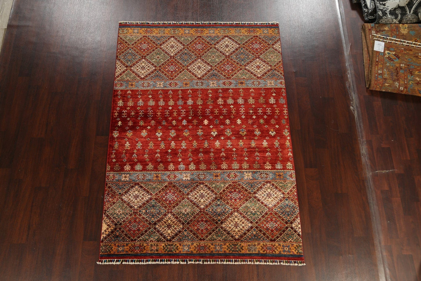 Vegetable Dye Tribal Kazak Oriental Area Rug 6x8