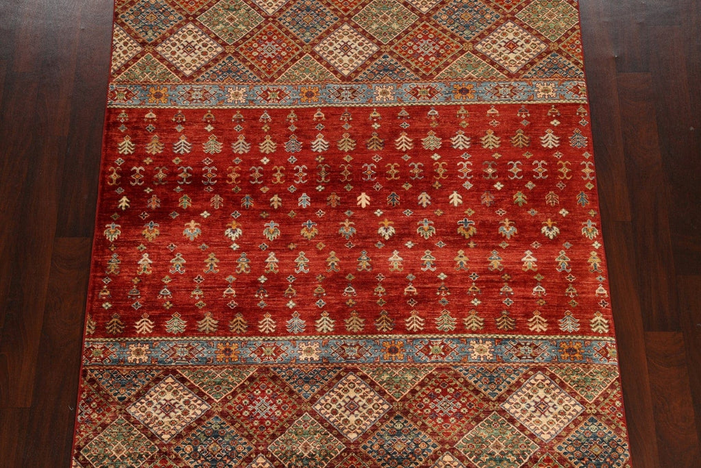 Vegetable Dye Tribal Kazak Oriental Area Rug 6x8