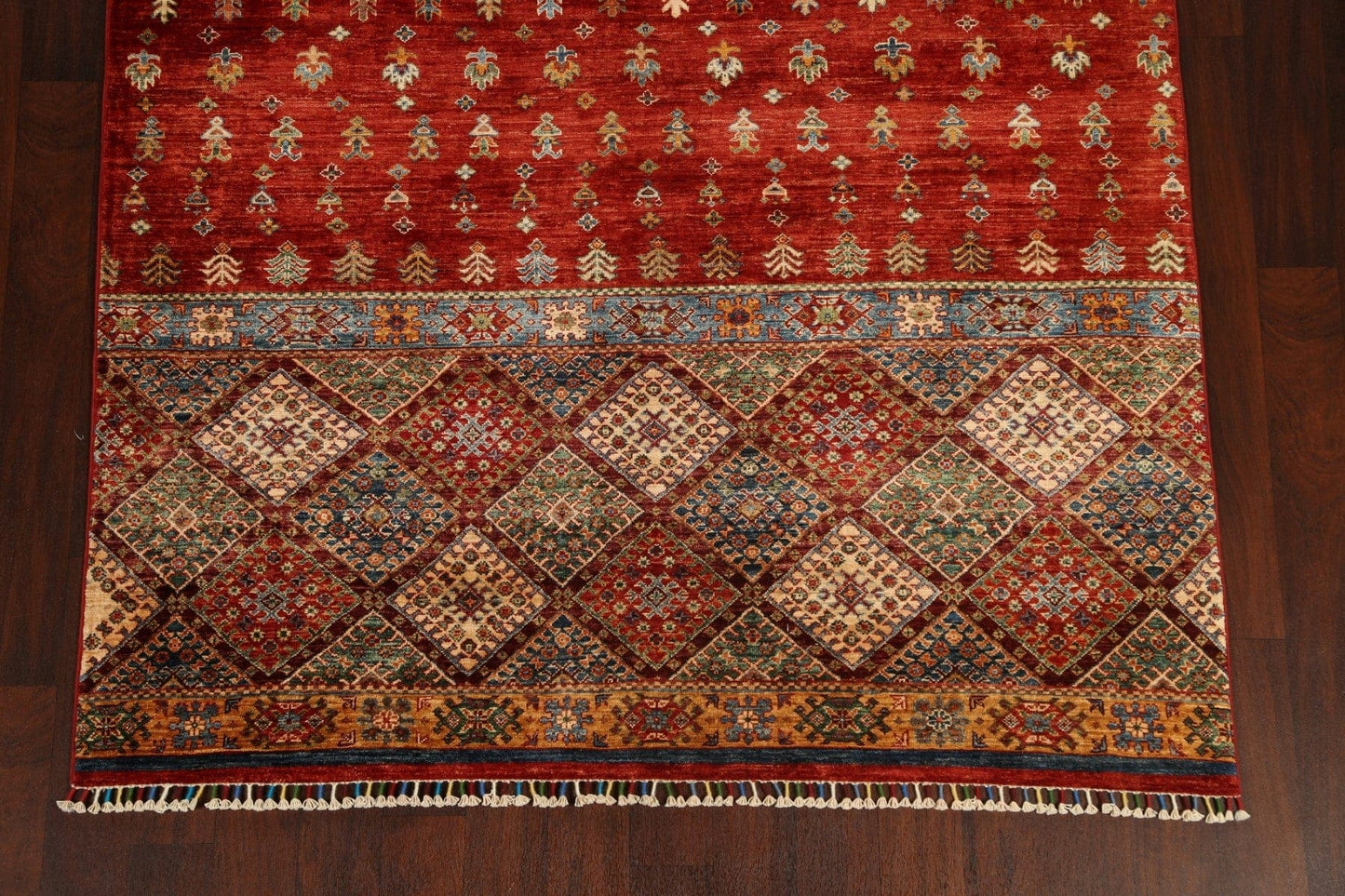 Vegetable Dye Tribal Kazak Oriental Area Rug 6x8