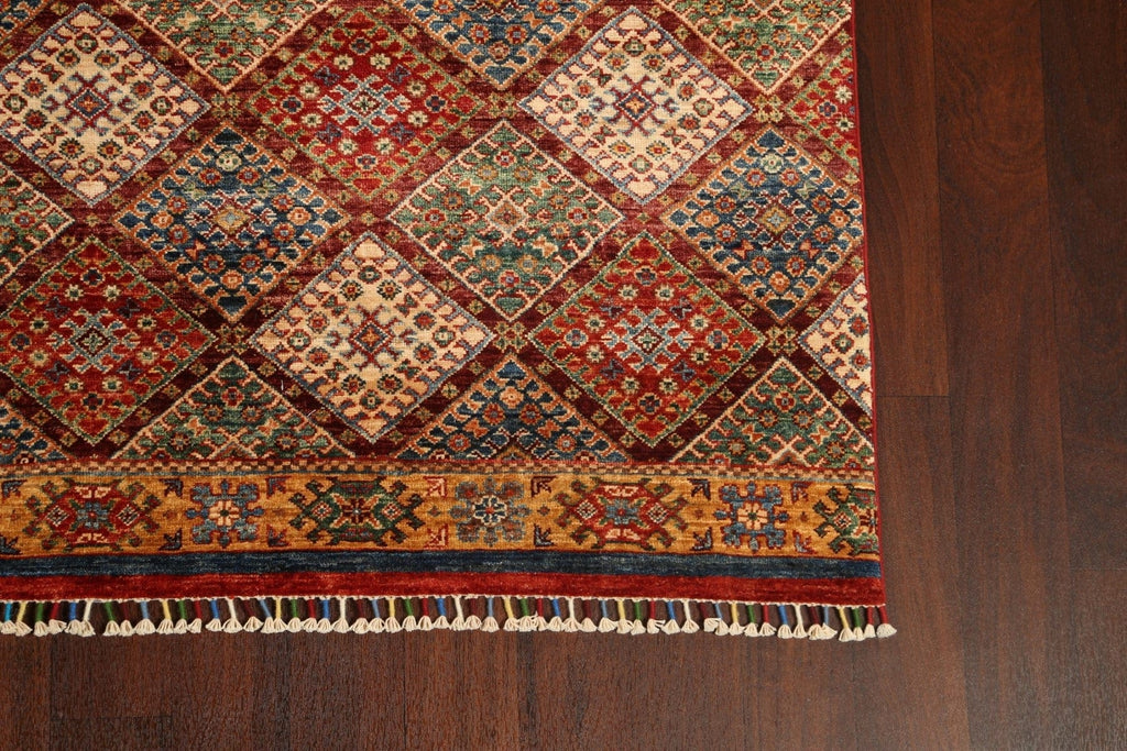 Vegetable Dye Tribal Kazak Oriental Area Rug 6x8