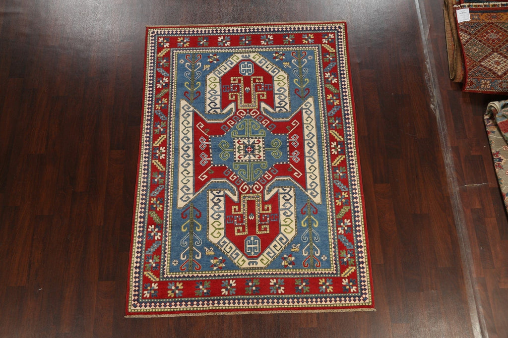 Geometric Kazak Oriental Area Rug 6x8