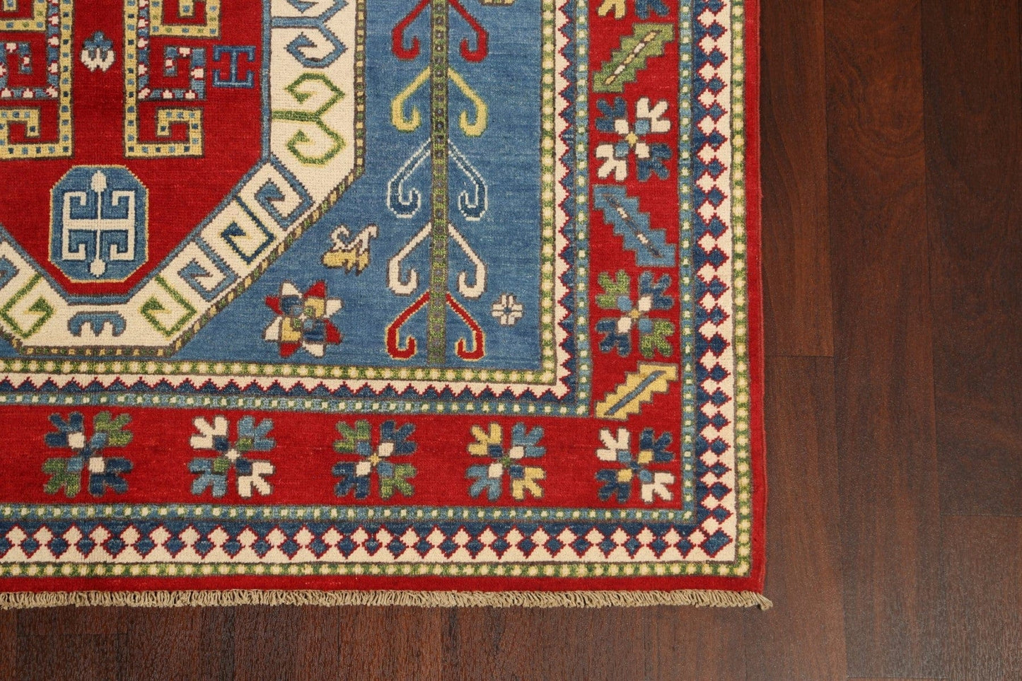 Geometric Kazak Oriental Area Rug 6x8