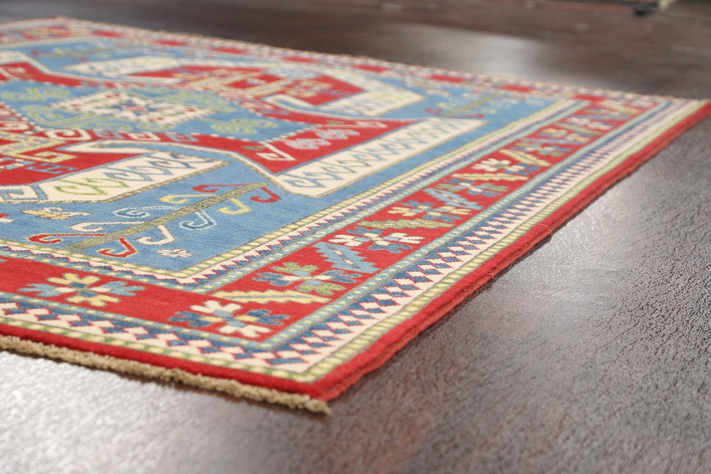 Geometric Kazak Oriental Area Rug 6x8