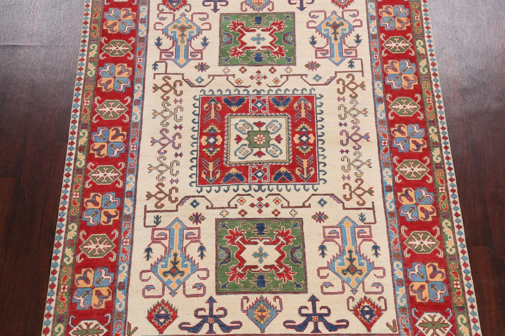 Geometric Kazak Oriental Area Rug 6x8