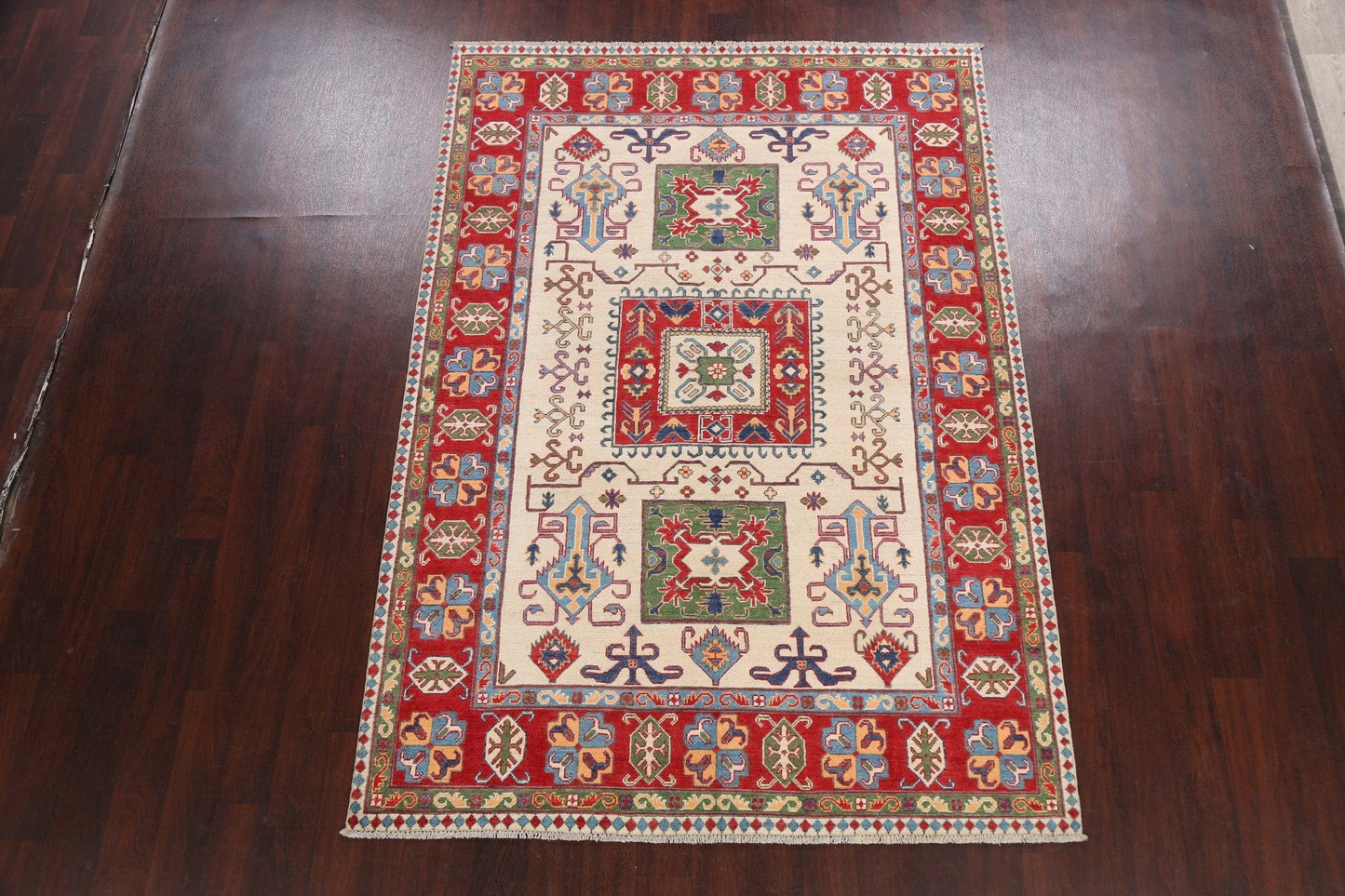 Geometric Kazak Oriental Area Rug 6x8