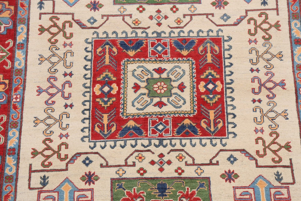 Geometric Kazak Oriental Area Rug 6x8