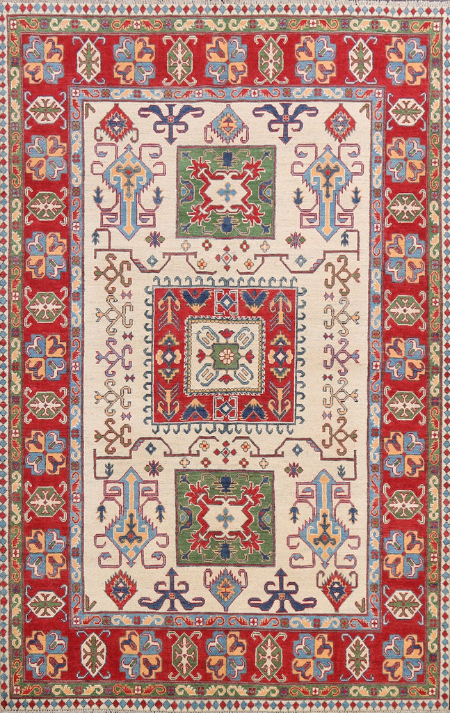 Geometric Kazak Oriental Area Rug 6x8