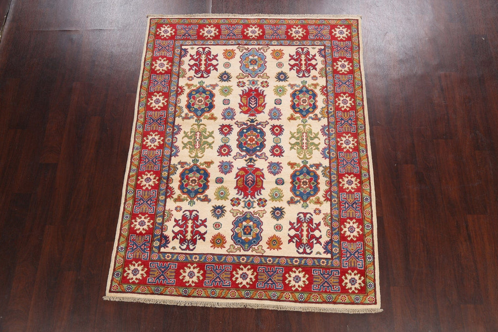 Geometric Kazak Oriental Area Rug 5x6