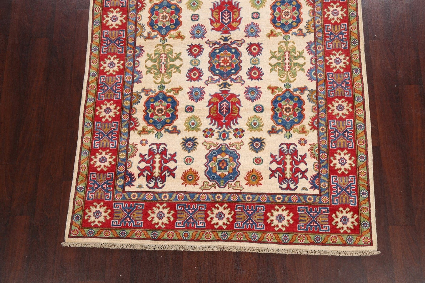 Geometric Kazak Oriental Area Rug 5x6