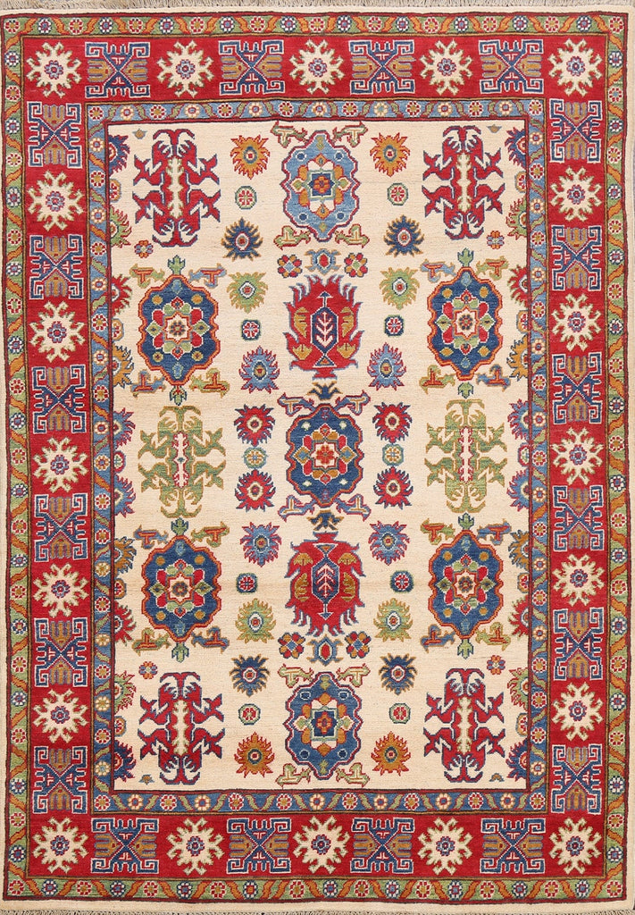 Geometric Kazak Oriental Area Rug 5x6