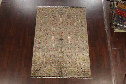 Vegetable Dye Floral Ziegler Oriental Area Rug 6x8