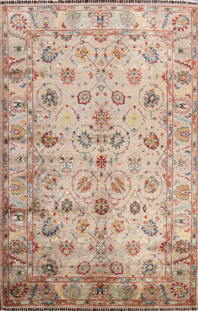 Vegetable Dye Floral Ziegler Oriental Area Rug 6x8