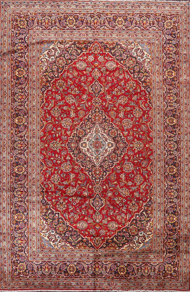 Traditional Floral 8x12 Kashan Persian Area Rug