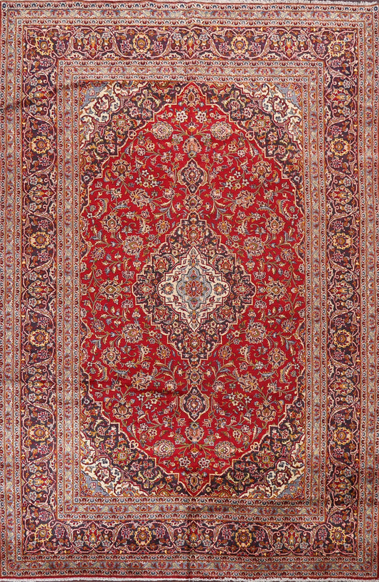 Traditional Floral 8x12 Kashan Persian Area Rug