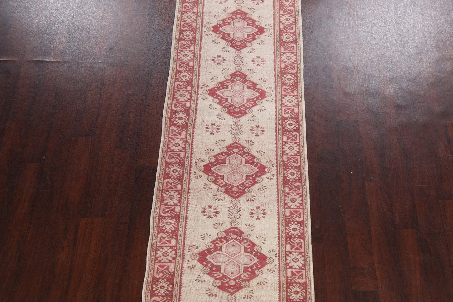 Geometric Anatolian Oriental Runner Rug 3x10