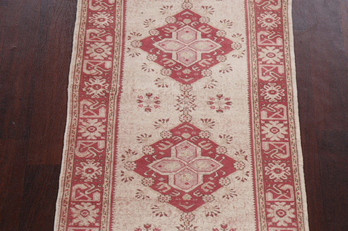 Geometric Anatolian Oriental Runner Rug 3x10