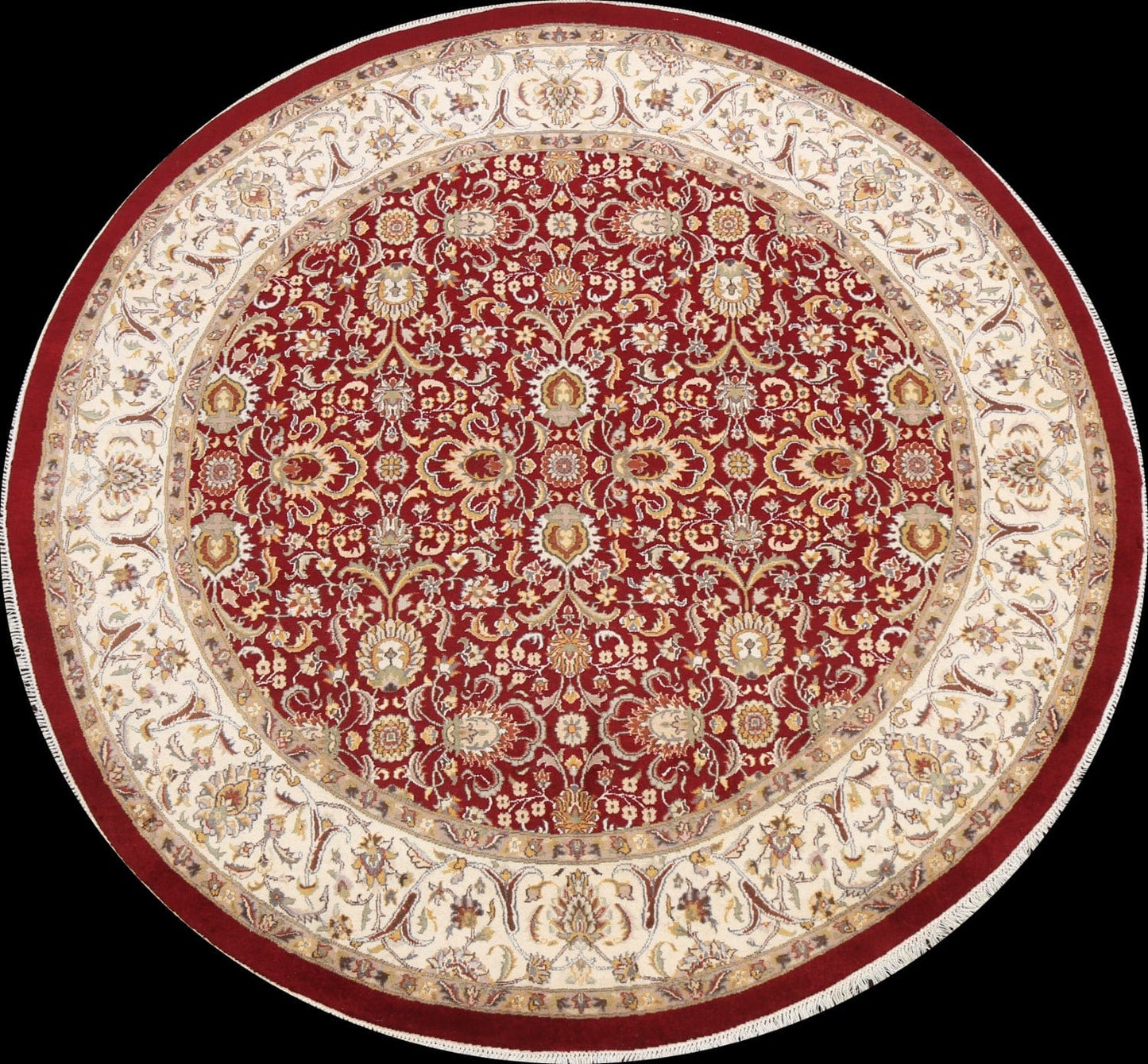 Vegetable Dye Round Royal-Tabriz Oriental Area Rug 6x6