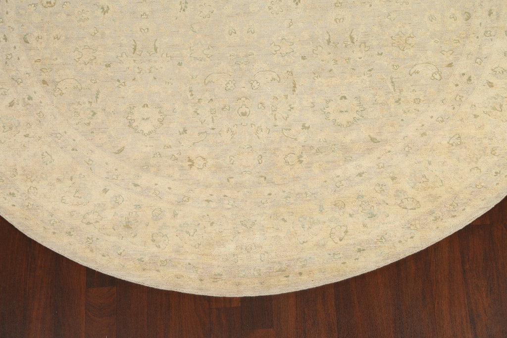 Vegetable Dye Peshawar-Chobi Oriental Area Rug 10x10 Round