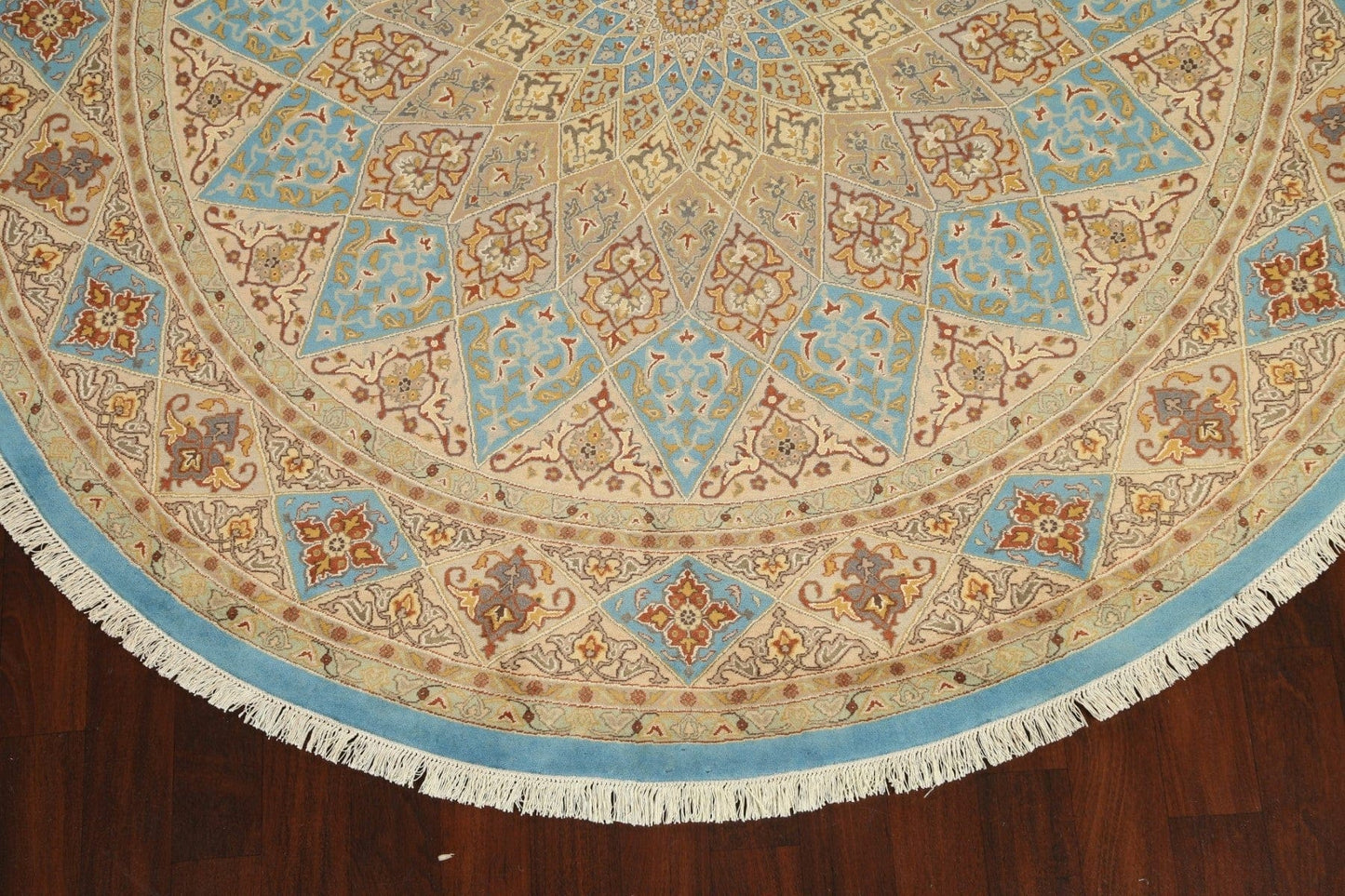 100% Vegetable Dye Round Royal-Tabriz Oriental Area Rug 8x8