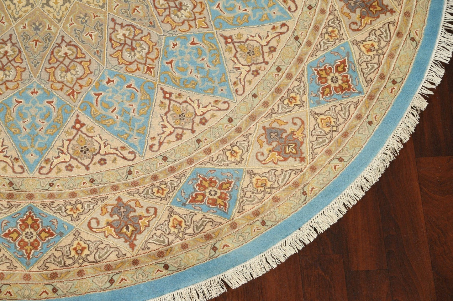 100% Vegetable Dye Round Royal-Tabriz Oriental Area Rug 8x8