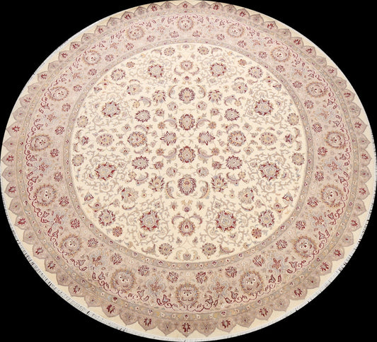 Vegetable Dye Royal-Tabriz Oriental Area Rug 9x9 Round