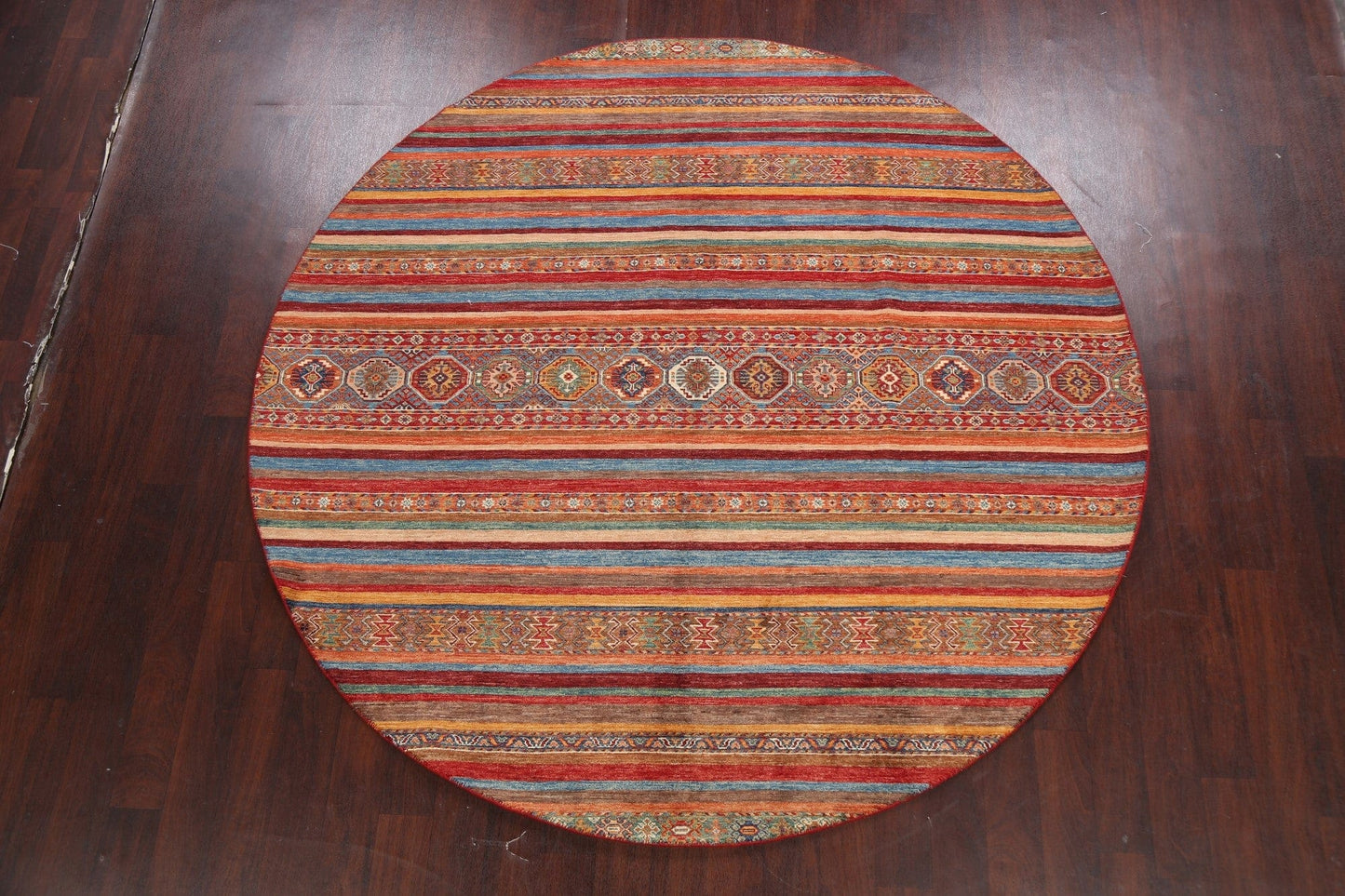 100% Vegetable Dye Round Moharramat Oriental Area Rug 8x8