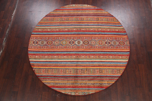 100% Vegetable Dye Round Moharramat Oriental Area Rug 8x8