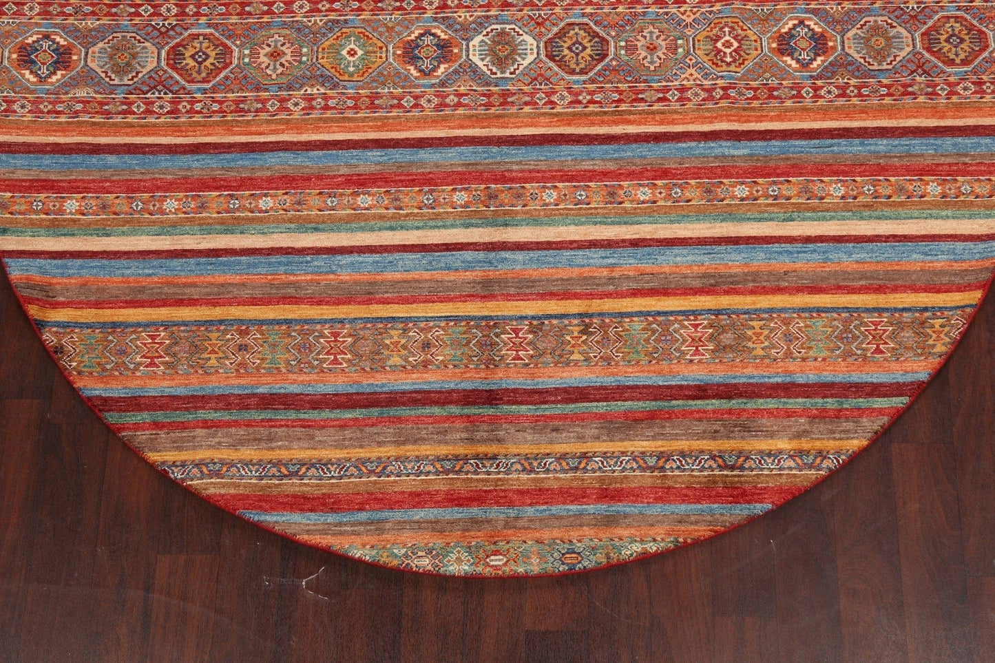 100% Vegetable Dye Round Moharramat Oriental Area Rug 8x8