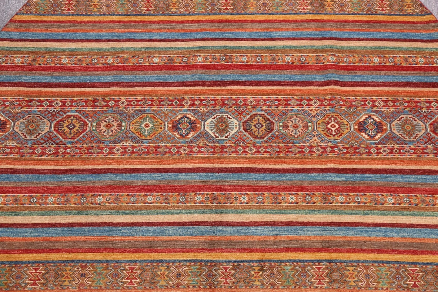 100% Vegetable Dye Round Moharramat Oriental Area Rug 8x8