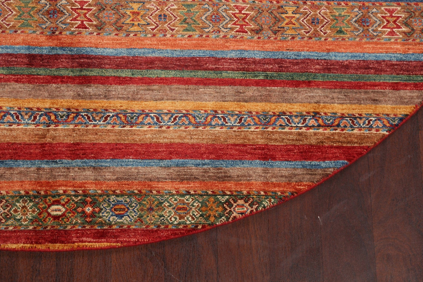 Vegetable Dye Moharramat Oriental Area Rug 8x8 Round