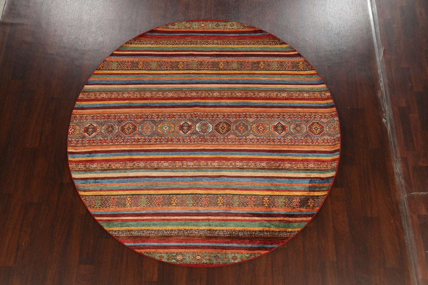 100% Vegetable Dye Round Moharramat Oriental Area Rug 8x8