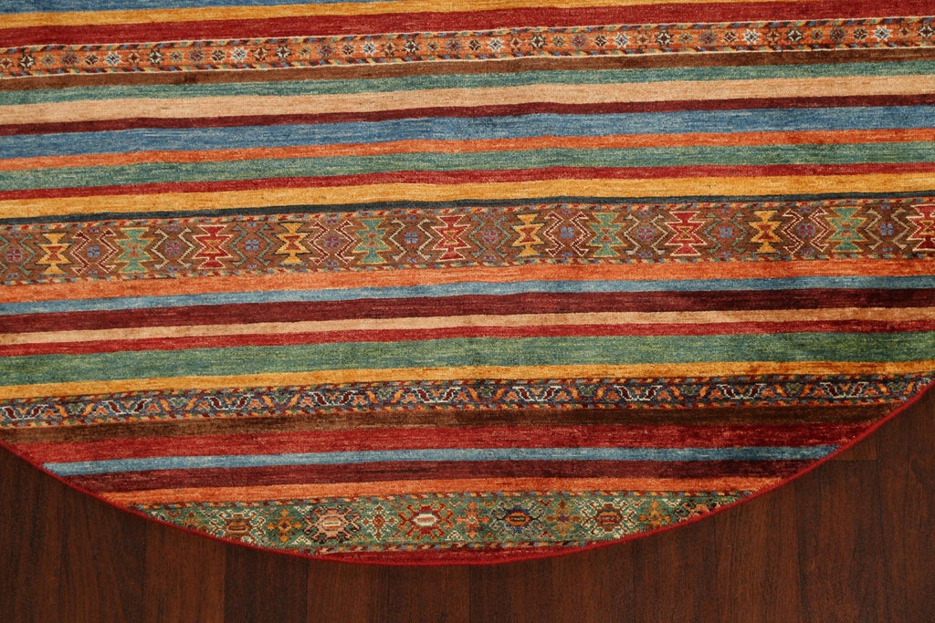 100% Vegetable Dye Round Moharramat Oriental Area Rug 8x8