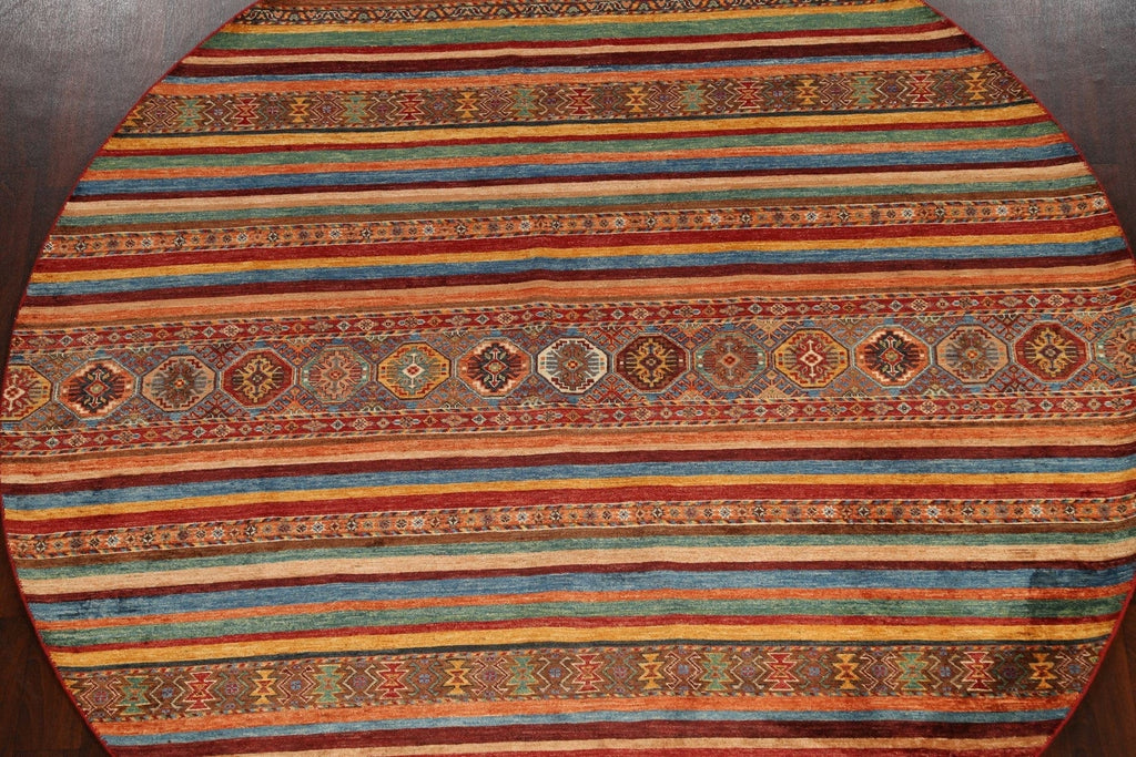 100% Vegetable Dye Round Moharramat Oriental Area Rug 8x8