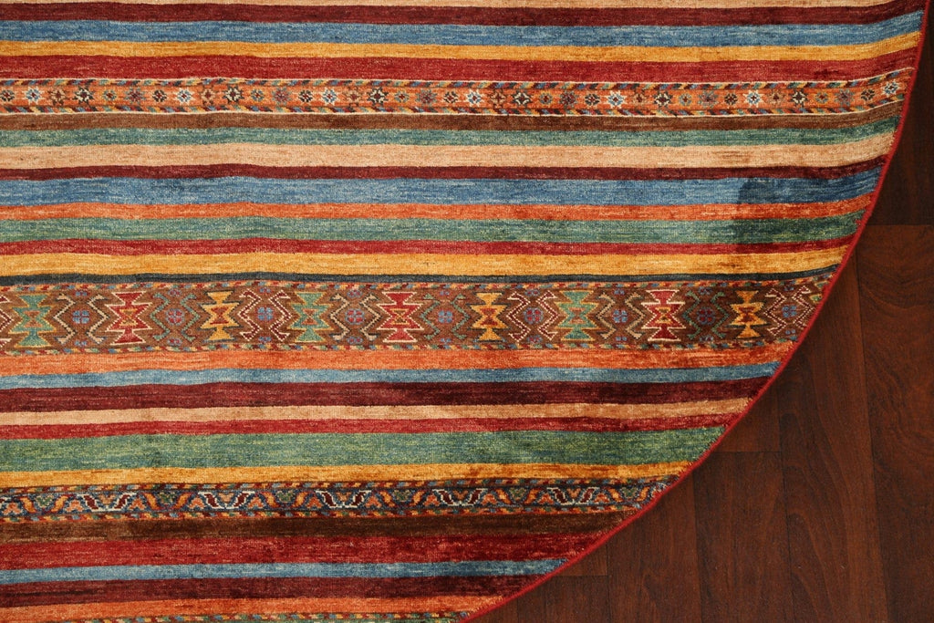 100% Vegetable Dye Round Moharramat Oriental Area Rug 8x8