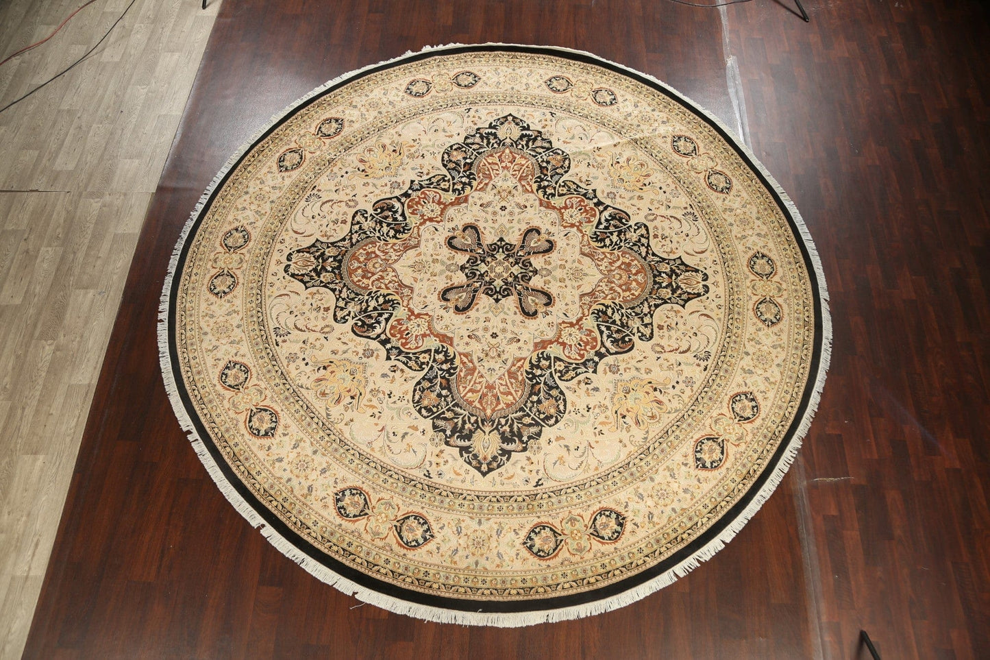 100% Vegetable Dye Round Royal-Tabriz Oriental Area Rug 12x12