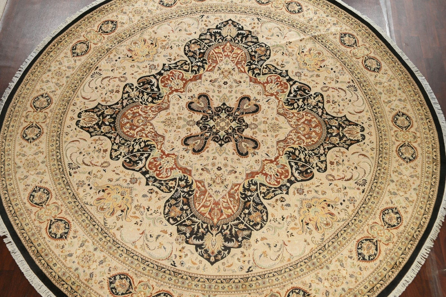 100% Vegetable Dye Round Royal-Tabriz Oriental Area Rug 12x12