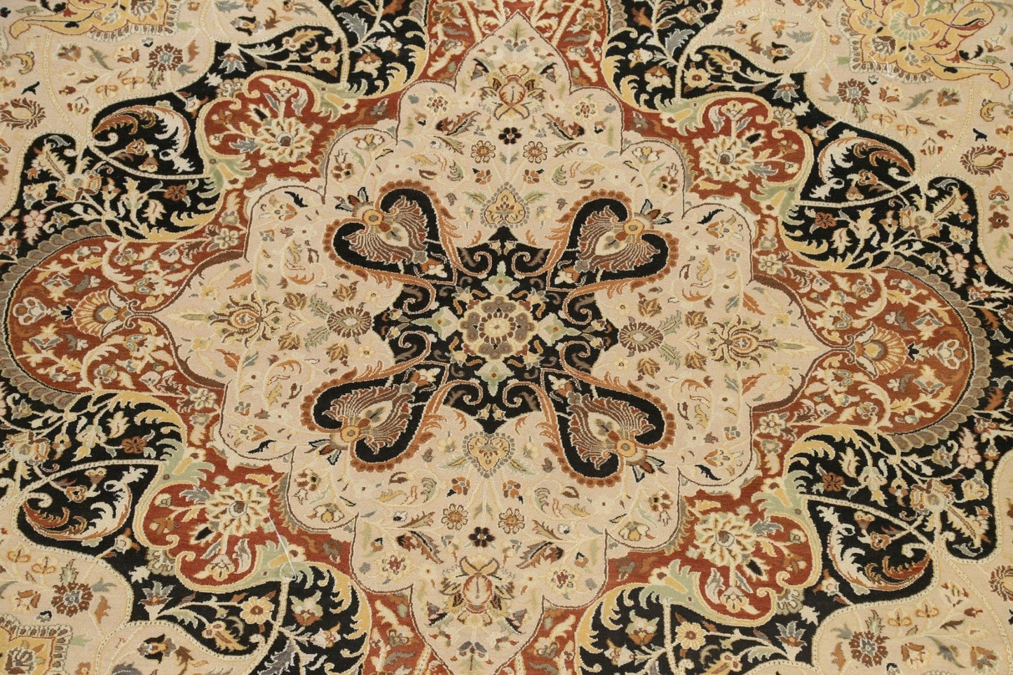 100% Vegetable Dye Round Royal-Tabriz Oriental Area Rug 12x12