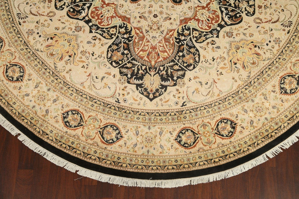 100% Vegetable Dye Round Royal-Tabriz Oriental Area Rug 12x12