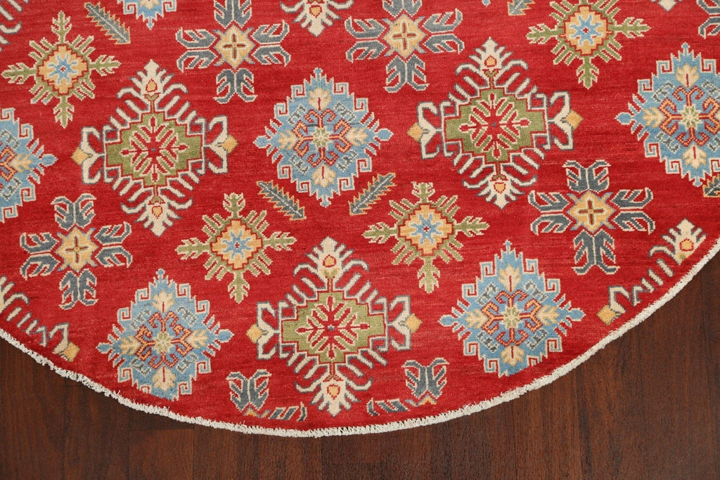 Geometric Kazak Oriental Area Rug 7x7 Round