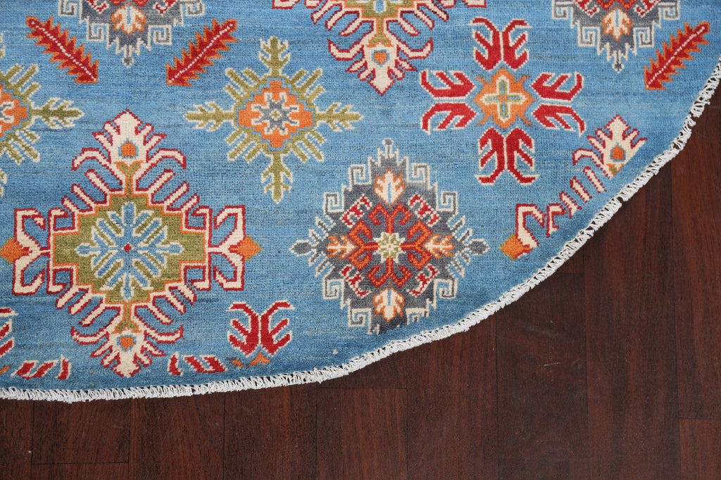 Geometric Kazak Oriental Area Rug 7x7 Round