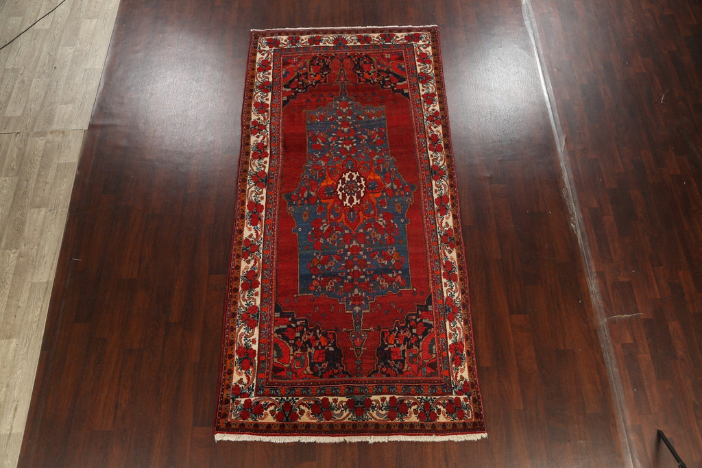 100% Vegetable Dye Geometric Bidjar Persian Area Rug 5x11